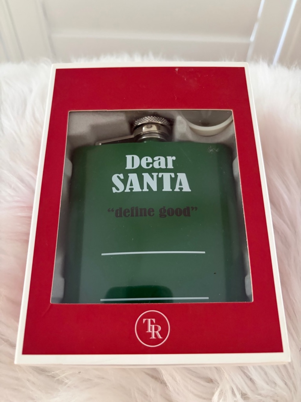 Things Remembered Red Holiday Flask Gift Box